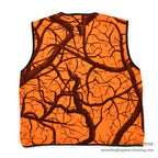 1990's CABELA'S TREE CAMO ORANGE FLEECE VEST...M