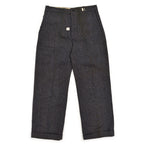 c.1940 DEADSTOCK OLD COTTON STRIPE WORK PANTS / ESSEX TROUSERS ... W33/L31