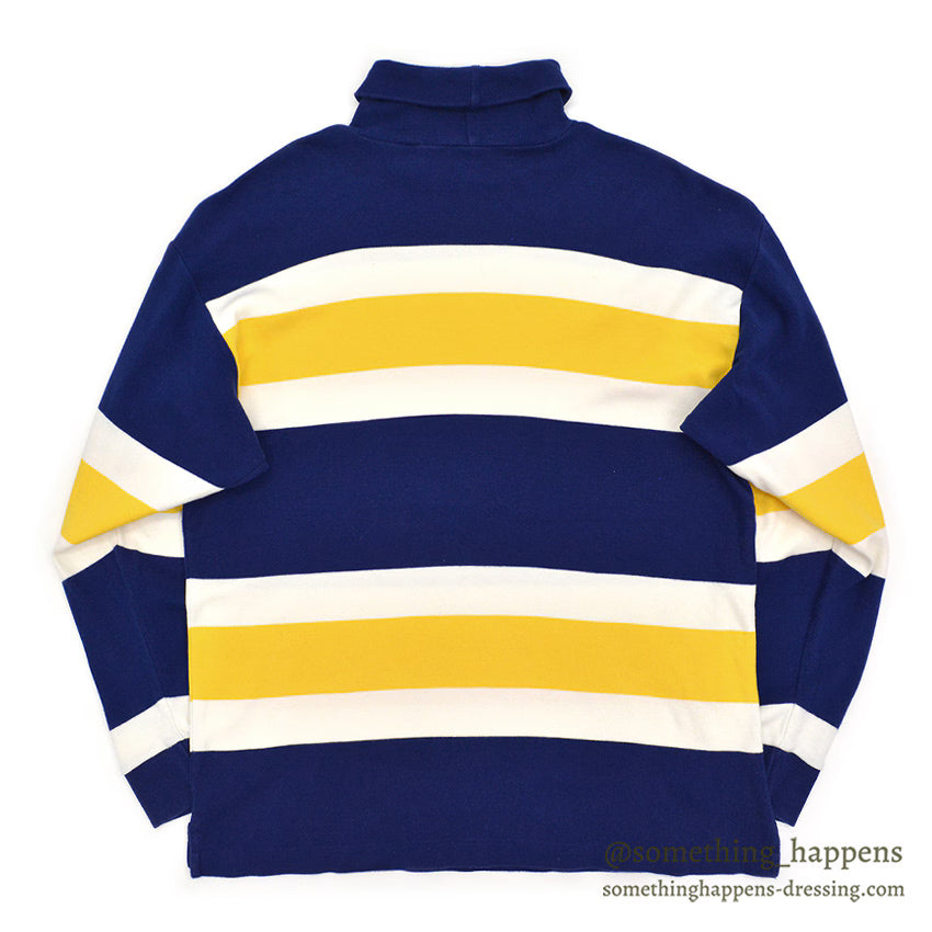1980's GAP WIDE STRIPED COTTON TURTLE NECK TEE...XL