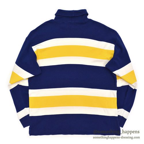 1980's GAP WIDE STRIPED COTTON TURTLE NECK TEE...XL