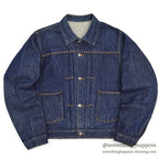 1940's~ MONTGOMERY WARD 101 BUCKLE BACK DENIM JACKET / COOL STUDS...