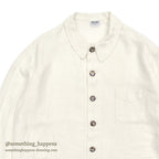 1990's CP SHADES LINEN WORK JACKET / WHITE ... M