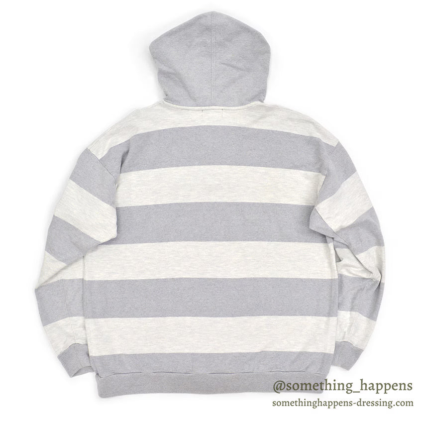 1980's LLBEAN STRIPED COTTON SWEAT HOODIE... L-TALL