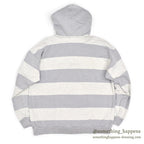 1980's LLBEAN STRIPED COTTON SWEAT HOODIE... L-TALL