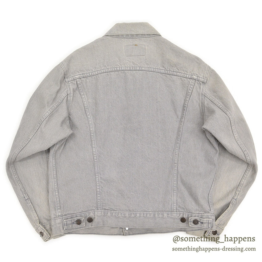 1980's Levi's 70506-0257 DENIM JACKET / GRAY... 44R