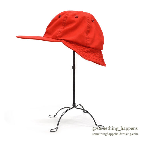 1980's COLUMBIA WIDE BILL CAP WITH SUN VISOR / RED...