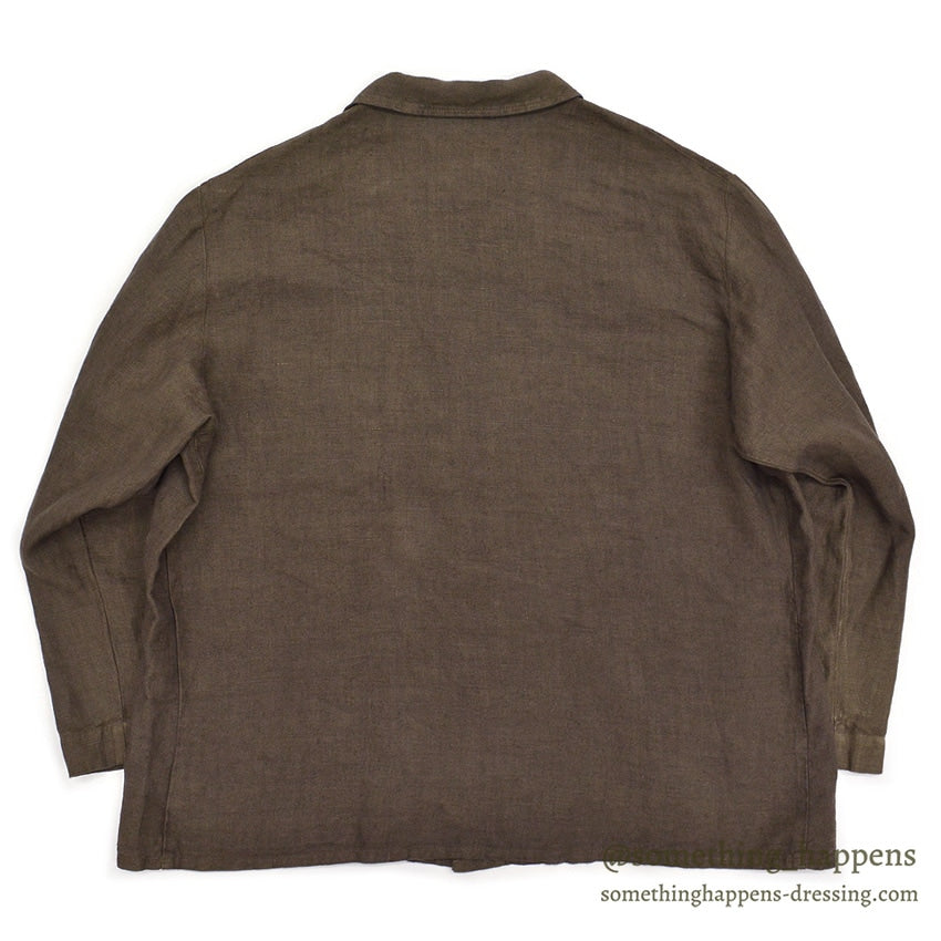 CP SHADES LINEN WORK JACKET / BROWN ... L