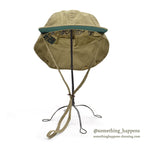 ~1990's ORVIS WIDE BILL FISHING CAP / NECK FLAP ... L
