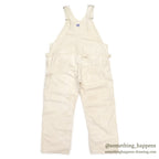 1950's Lee DOUBLE-KNEE OVERALL OFF WHITE / WITH APRON ... W42/L31