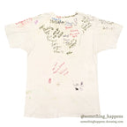 1970's FRUIT OF THE LOOM HAND MESSAGE AND DRAWN T-SHIRT ... M
