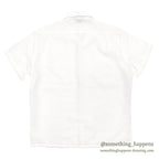 1960's DEADSTOCK TOWNCRAFT NYLON SEERSUCKER S/S SHIRT / WHITE ... L