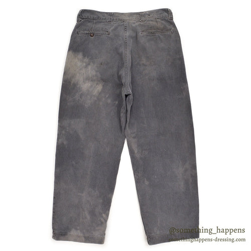 1960's UNKNOWN BLACK FADED FRISCO PANTS... W32/L27