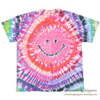 1990's FRUIT OF THE LOOM SMILEY FACE TIE DYE T-SHIRT / AWESOME COLOR ... XL