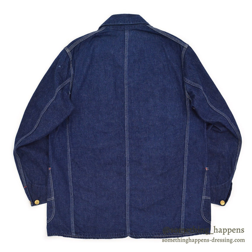 1950's~ BLUE GEM DENIM COVERALL / DARK AND EXCELLENT...