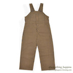 1940's DEADSTOCK PAYDAY WW2 BROWN EXPRESS STRIPED OVERALL / HIGH BACK ... W36/L30