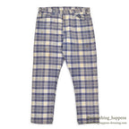 1960's INDIA MADRAS 5 POCKETS COTTON PANTS / TAPERED LEG ... W35/L29