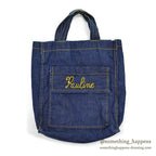 1960's~ Am. Legion Aux. Unit195 EMBROIDERY DENIM BAG ...