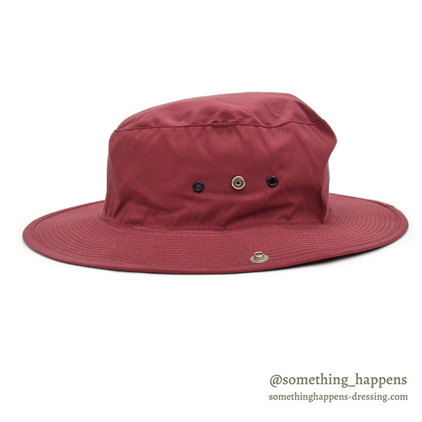 1980's DEADSTOCK COLUMBIA TECHNICLOTH SUN HAT / BURGUNDY RED...L