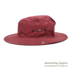 1980's DEADSTOCK COLUMBIA TECHNICLOTH SUN HAT / BURGUNDY RED...L
