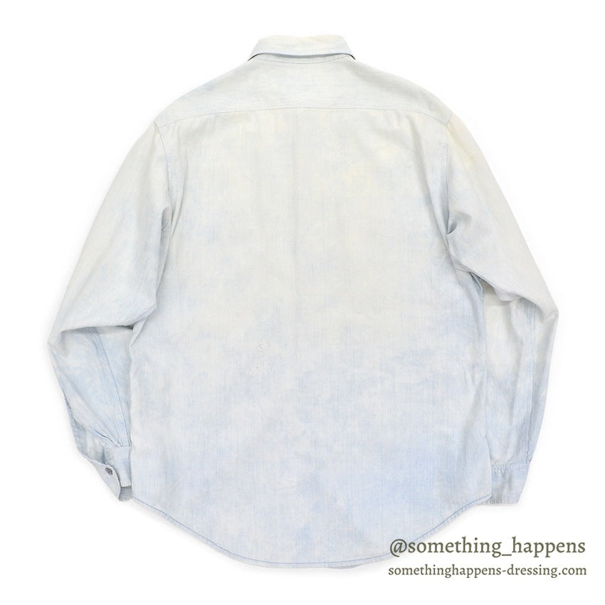 1960's SEARS CHAMBRAY SHIRT / SUPER FADED ...