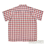 1950's MAYCREST SMALL BLOCK PLAID MESH SHIRT / UNUSUAL WEAVE ... M