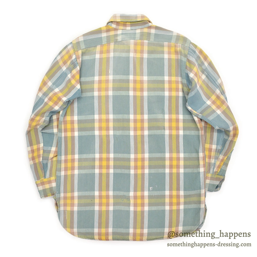 1950's PILGRIM HEAVY FLANNEL SHIRT / PERFECT COLOR COMBO...