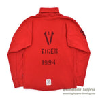 1990's USNAVY JERSEY, FLIGHT DECK CREWMAN'S RED / TIGER STENCIL ... XL