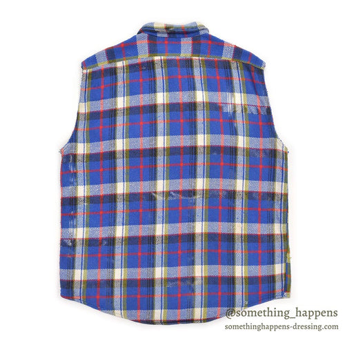 1960's BIG MAC HEAVY FLANNEL VEST / CUT OFF ... XL