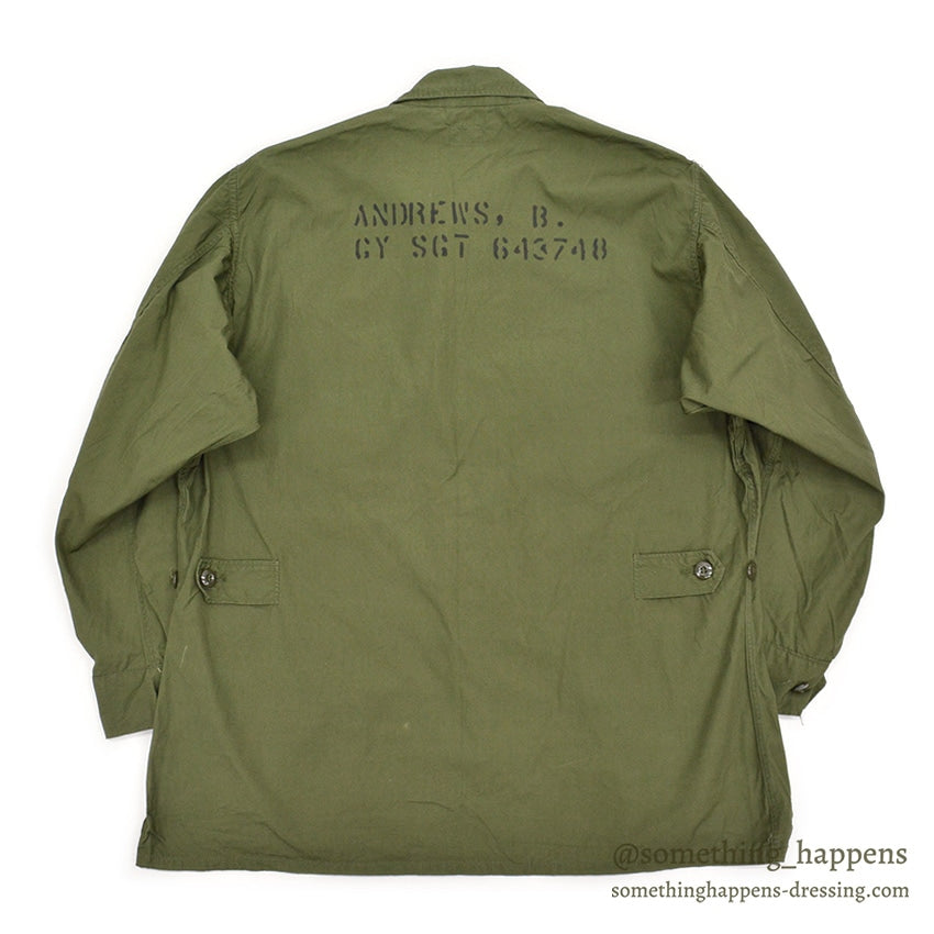 1960's USARMY JUNGLE FATIGUE JACKET 2nd / STENCILED BACK... LR