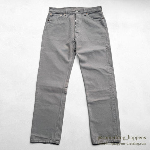 1990's DEADSTOCK Levi's 501-0648 GRAY DENIM PANTS... W34/L34