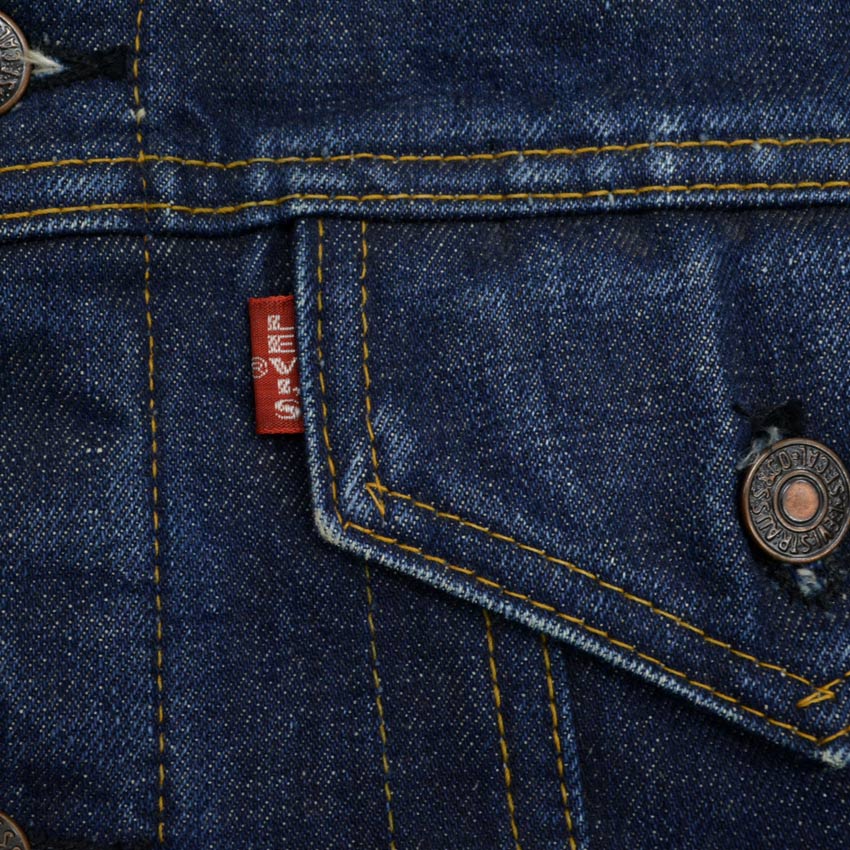 60s Levi's 70505-0317 BIG-E Dark Navy Blanket... Size 38