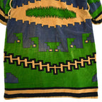 60s State-O-Maine Geometric Pattern Terry Cloth Gown...