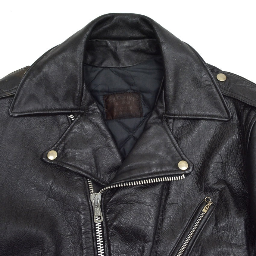 80's GREGORY & SONS rider's jacket, slubby pattern...