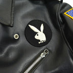 50's Vinyl Leather Two Star Double riders Jacket... 40