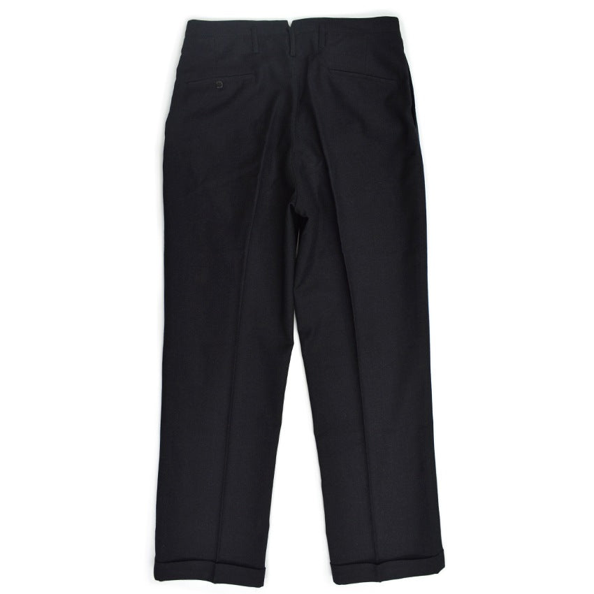 40's~ Black wool work trousers...W32×L32