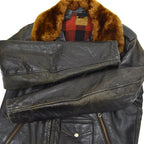 50's Genuine Horsehide FRONT QUARTERS Horsehide Double Riders Jacket... 40