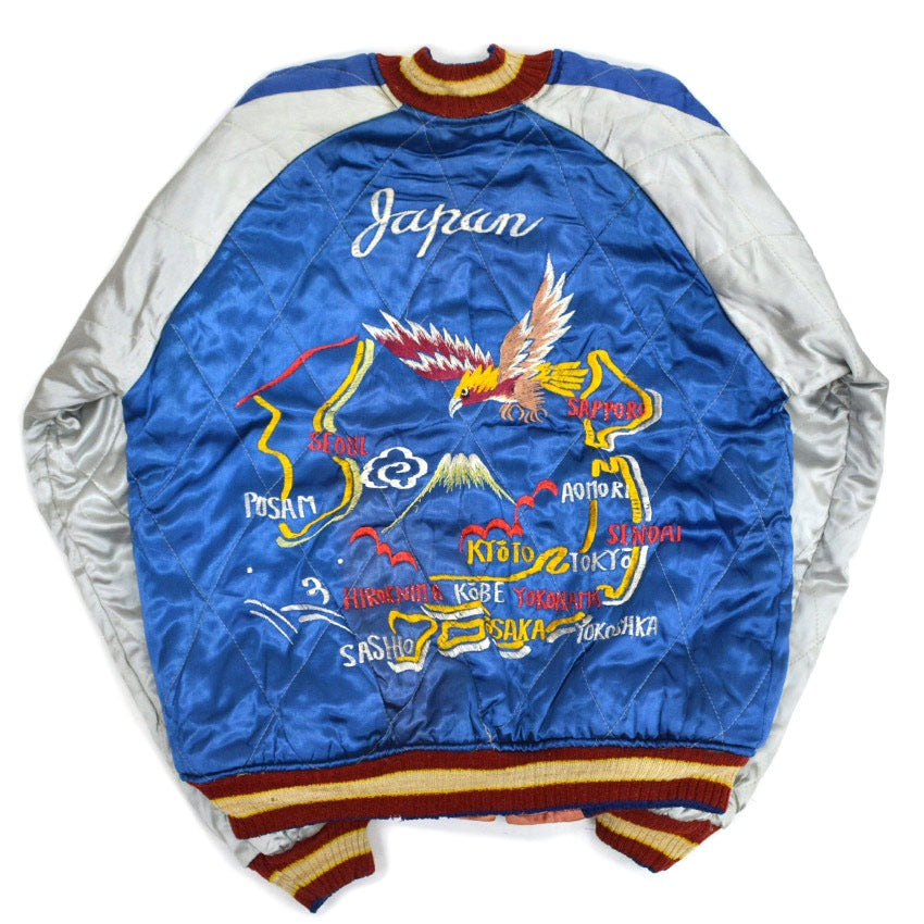 1950s Japan Souvenir Jacket (Sukajan) - Tiger & Dragon design, NBK zipper...