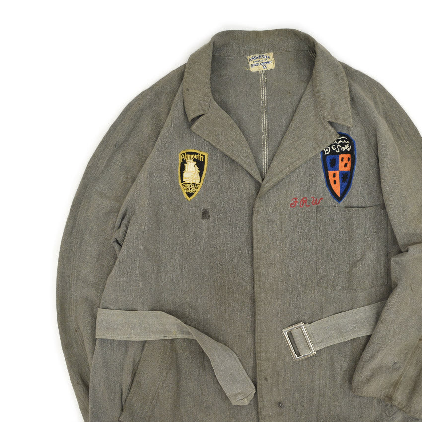 1940's ANDERSON CHRYSLER MOTORS COVERT MECHANIC COAT... 44