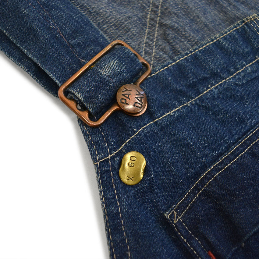 1940's~ PAYDAY JC PENNEY CO DENIM OVERALL DARK... W39
