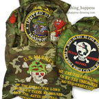 ~1970's OKINAWA SKULL VIETNAM WAR EMBROIDERY TOUR JACKET...