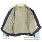 1970's Levi's FOLK ART PAINT 70505 small-e DENIM JACKET NON WASH ... 44