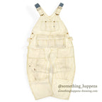 1950s Lee off-white double knee and apron overalls... W39/L28