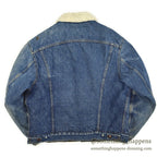 1970's Levi's 70605-0217 DENIM BOA JACKET ADD POCKETS / FADED... 44