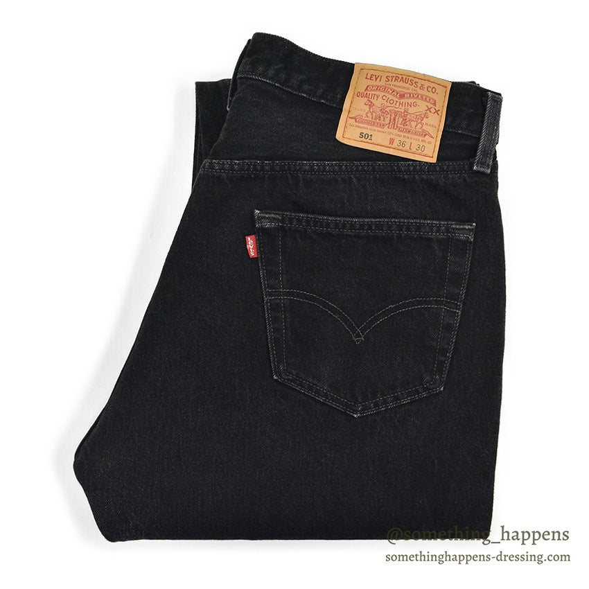 1990's Levi's 501 BLACK DENIM PANTS... W36 L30