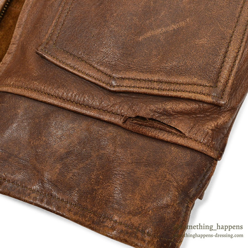 1930's HORSEHIDE BROWN LEATHER COSSACK JACKET ...