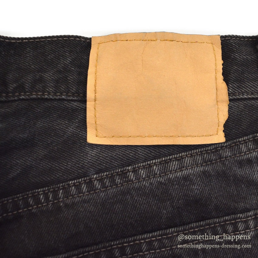 1990's Levi's 501 BLACK DENIM PANTS Made in USA SMOKY FADED... W34/L32