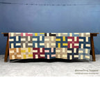 ANTIQUE WHIRLING LOGS SWASTIKA CRAZY PATCHWORK QUILT... 202cm/166cm