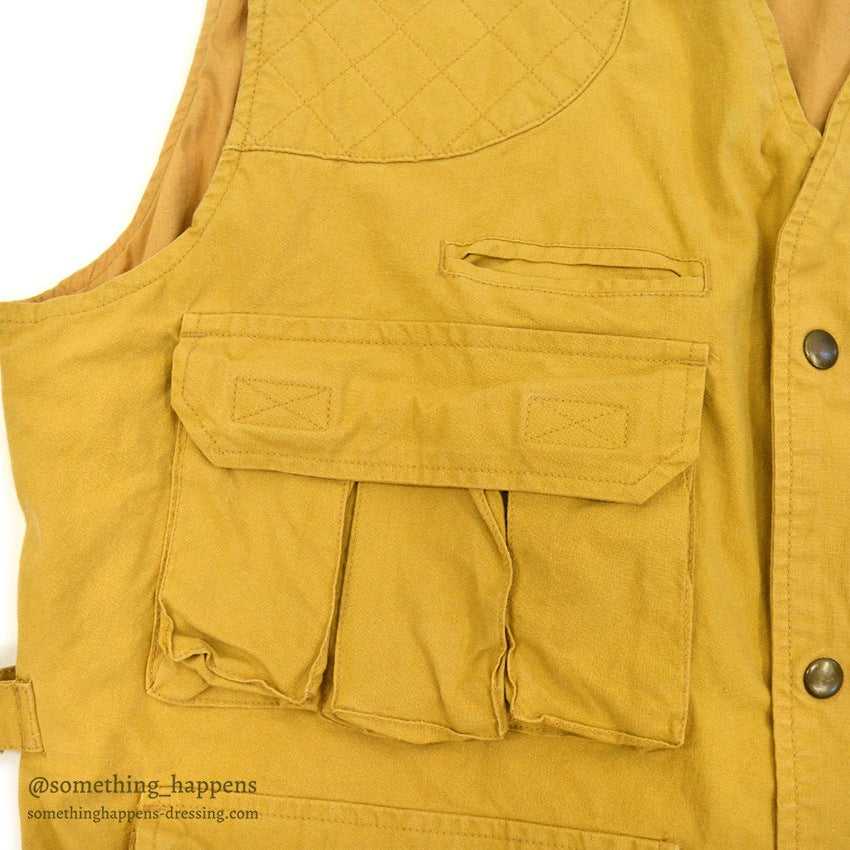 1980's BANANA REPUBLIC PHOTO JOURNALIST VEST MUSTARD ... L