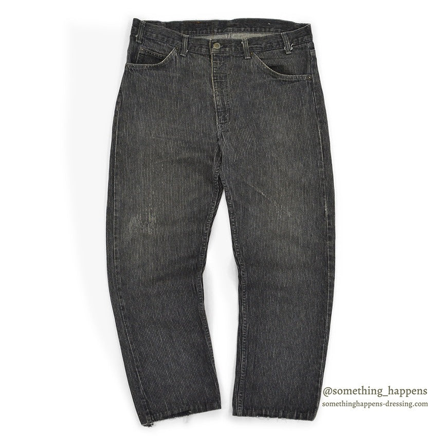 1980's Levi's 505 BLACK STRIPE DENIM PANTS... W36/L28