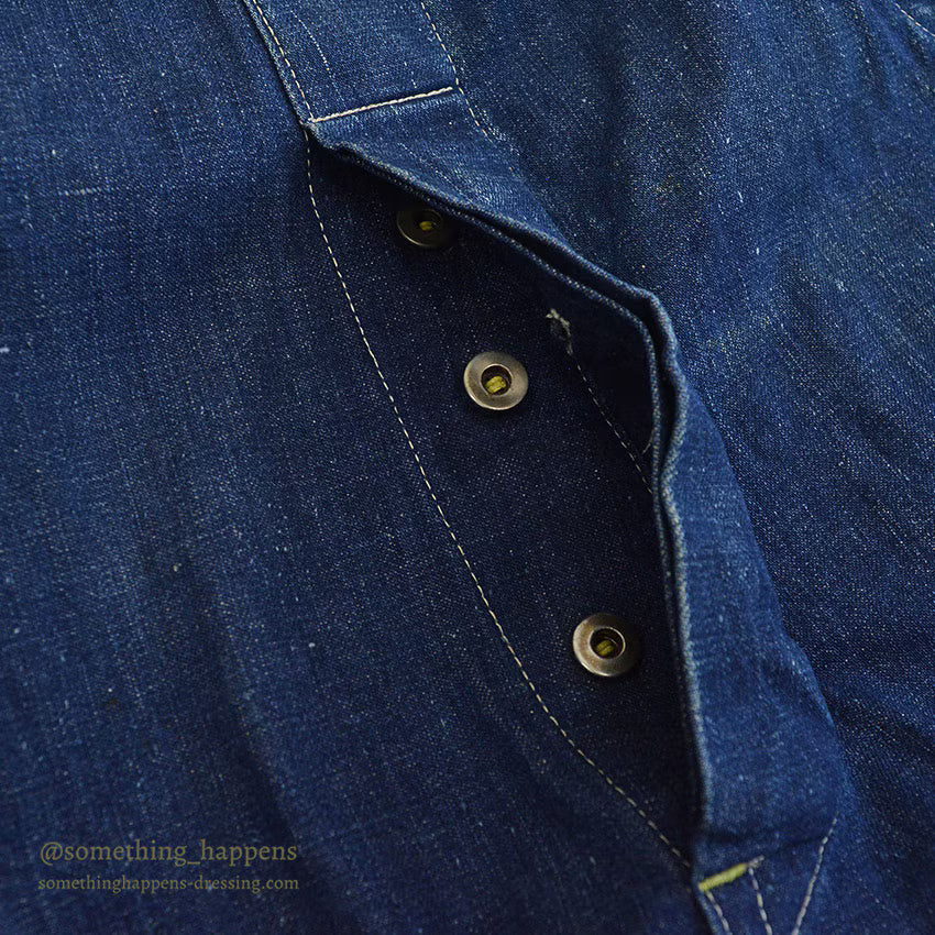 1930's~ WARDS PIONEER DENIM OVERALL / VERY DARK ... W37/L26